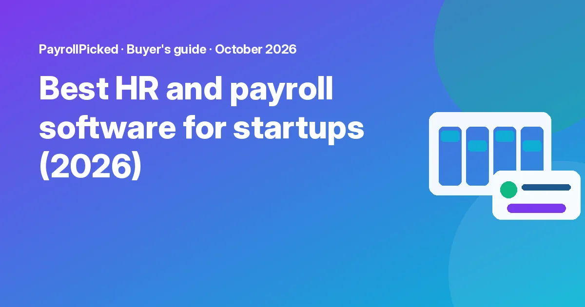 Best HR and payroll software for startups (2026): featured graphic