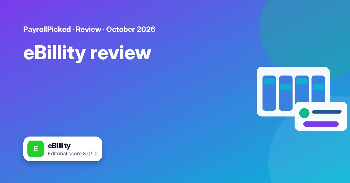 eBillity review: time tracking, billing and payroll for service firms: featured graphic