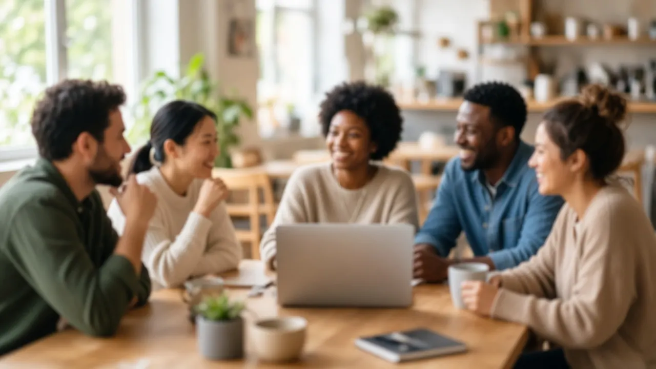 Small team welcoming a new hire